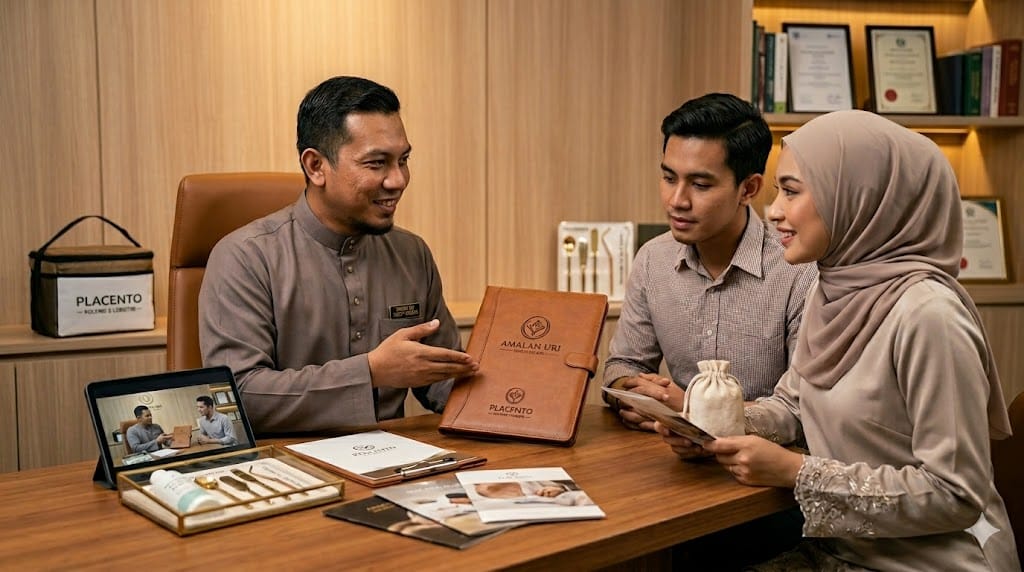 Proses cuci uri Placento